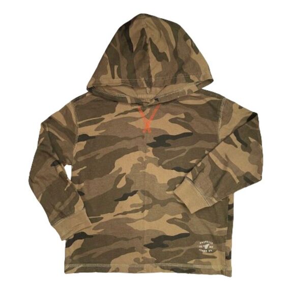 Wrangler Jeans CO. Green Camo Long Sleeve Hoodie Size 4/5 - Picture 6 of 6